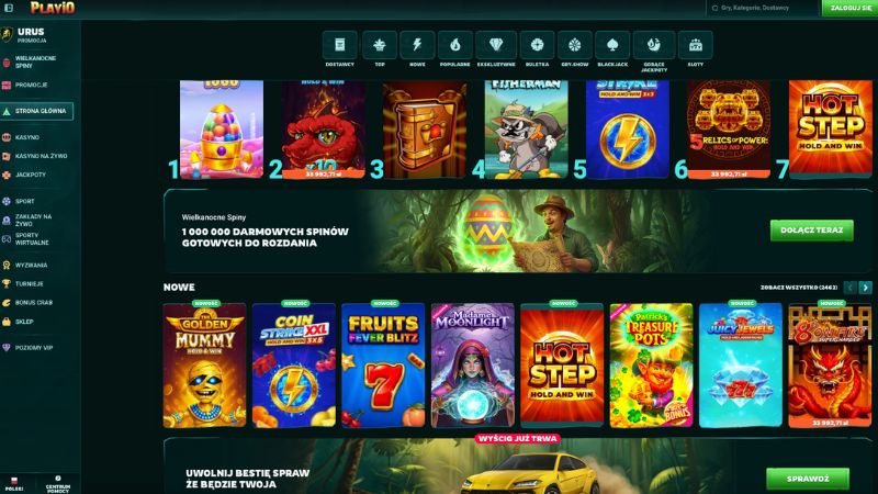 Playio Casino gry live z krupierem